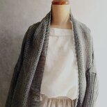 リネン シルク ニット カーディガン 羽織りグレー  母の日 冷房対策 梅雨の画像