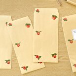 ヒメリンゴの茶封筒 長3封筒〈10枚入〉クラフト封筒 事務封筒 手紙 郵送 梱包資材 定形郵便 林檎 かわいい おしゃれの画像