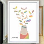 Modern　花　送料無料　イラスト　アート　ポスター　アートポスター　A4〜A0　  sei検索　2765