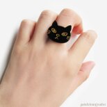 黒猫の指輪〈フリーサイズ〉