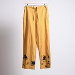 コットンテーパードパンツ・ウエスト調節可能・山茶花