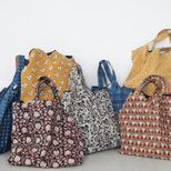 柄が選べる Hand block print kinchaku bagの画像