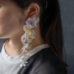 アーティフィシャルフラワーイヤーフック 造花 ドライフラワー アクセサリー ウェディング 二次会 前撮り 成人式 発表会