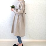 ⭐︎新色くすみグレー⭐︎一年中着られる！くすみカラーでこなれ感もたっぷり。コットンリネン・ふんわり柔らかシンプル割烹着