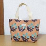 【再販】ミニトートバッグ★植物柄（テラコッタ）の画像