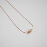 14kgf ゴールドビーズ シンプル ネックレス 華奢 上品 細い