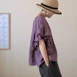 LINEN フリルスリーブブラウス *フジイロ* size FREE