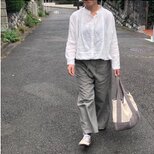 国産ダブルガーゼ　ゆったりブラウスシャツ