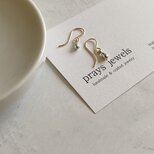 14kgf ”Minimum Sv925 Drop ”ピアス（ゴールド×シルバー）