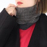 カシミヤ100：% PERCENT ネックウォーマー （ブラック）ホールガーメント ギフトBOX フリーサイズ