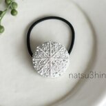 雪の結晶grayヘアゴム