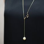 簡単つけはずし【14kgf・ロングネックレス】選べる 星座 パール/かぶってつけれる 70cm