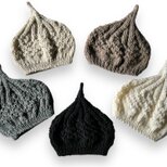 【選べるカラー】手編みウールどんぐりニット帽子　ベーシックカラー　フリーサイズ　プチギフトにも◎ クリスマスギフトにも◎