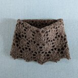 ✳Chocolate✳アルパカ100％の結晶モチーフつなぎのネックウォーマー