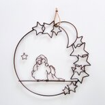 眠たいぷっくり文鳥の星降るオーナメントの画像