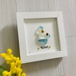 シーグラスアート インテリア雑貨 トイレ表札 犬モチーフ リラックスタイム 壁掛け 置物 北欧ガラス細工 贈り物 プレゼント