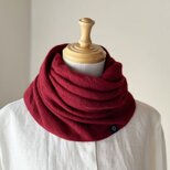 温度を纏う。純カシミヤねじりスヌード［Basic Design］Dレッド