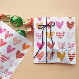 ハートのラッピング袋