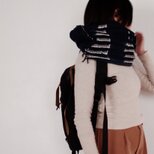 アフリカ手織り藍染布（ボボ族） 大きめスヌード