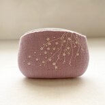 羊毛刺繍フェルトポーチ/  桜の画像