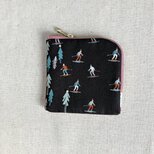 【送料無料】コインケース　キーケース　お薬ポーチ　スキーの風景
