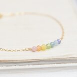 春の虹 春限定【14kgf ブレスレット】パステルカラー レインボー マカロン 春色