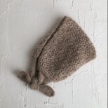 ふんわりアルパカウールのヘアバンド&スカーフ［2way］brown