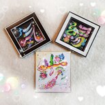 花文字.色紙小サイズ.フレーム小サイズ（1文字.文字オーダー可）の画像
