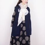 [予約販売] ヨーロッパネイビーリネンイレギュラーヘム羽織りベストの画像