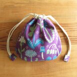 ほんのりまるいきんちゃく　野の花、むらさき