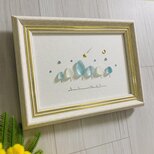 シーグラスアート インテリア雑貨 癒しの森 星に願いを 観葉植物 置物 北欧ガラス細工 贈り物 プレゼントの画像