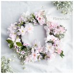桜のミルキーリース♪メッセージカード無料の画像