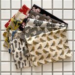 インド ブロックプリント生地 ミニカットクロス10枚セットBagru ファブリック はぎれ IF0221の画像