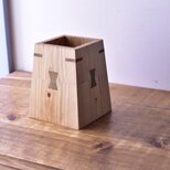 【 木工 】 四角形のペン立て　オイル仕上げ　無垢材　ペンスタンドのコピーの画像