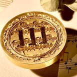 シーリングスタンプ　ヘッド　ローマ数字　3 音楽　楽器　楽譜の画像