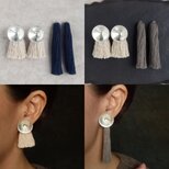 <LLサイズ> 3wayクラシックカレンシルバーピアス 房2色 / オリジナル仕様