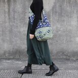 アリカ布のショルダーバッグ（カンガ）斜めがけ たすき掛け 大きめ ヨガ ピラティス