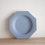 Octogonal plate・中・マット・水の画像