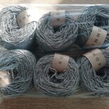 【毛糸玉】シルクリネンリリーヤーン毛糸玉6個セット（約410ｇ）グレーの画像