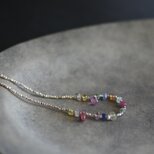 カレンシルバー　小さなサファイアのネックレス（silver925）の画像