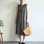 ノースリーブワンピ  ❤︎ ドットグレー　No.346の画像