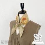 ⭐️9点売れました⭐ウィリアムモリス アネモネ ベージュ系 くすみ 綿 夏 保冷剤 冬 カイロ ネッククーラー スカーフ