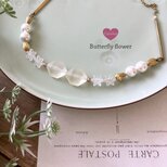 Carolus：白いヴィンテージビーズとシェルパールの首飾り　** White Necklace **の画像
