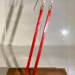 【緋銅】槌目のロッドピアス（ロング）の画像