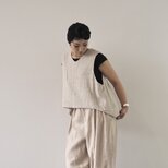 春夏。ダブルガーゼのゆったりベスト