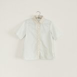 刺繍　半袖ブラウス　ホワイトセージの画像