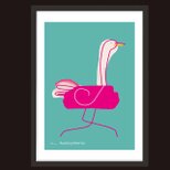 急ぐ鳥　鳥　送料無料 　イラスト　たのしくなるお部屋へ　ポスター　アートポスター　アートsei検索新着順　3438の画像