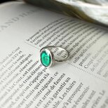 [フランス奇跡のメダイ] Bezel ring - green*SVの画像