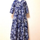 有松絞り　浴衣リメイクワンピース　着物リメイクの画像
