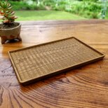 【ご注文製作】我谷盆 栗 20×14×1.2cm 栗渋染めの画像